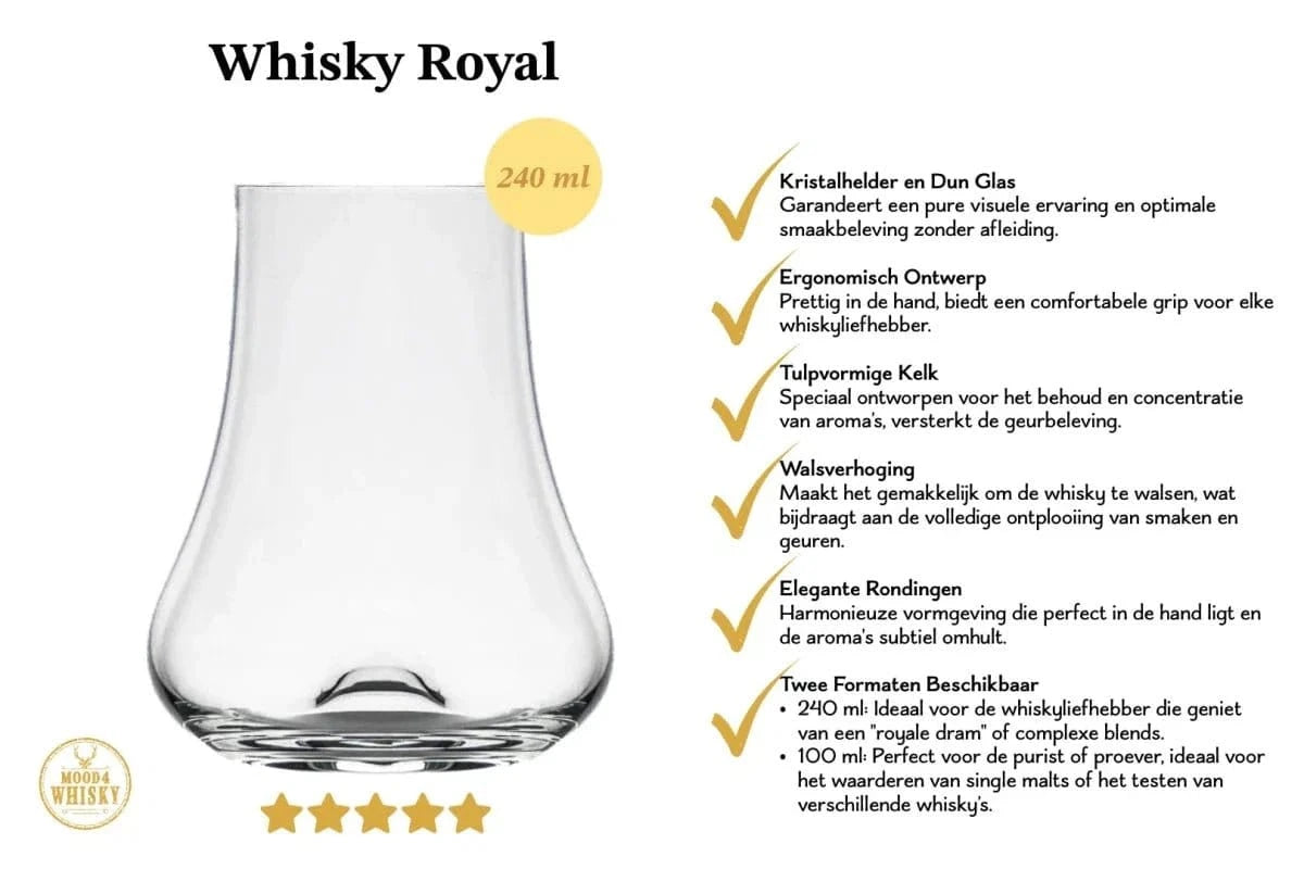 Whisky glass 'Whisky Royal' – 240 ml – 5+1 free – Wholesale pack – Mood4Whisky – image 3