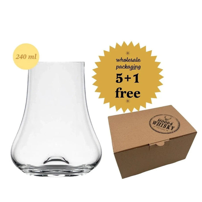 Whiskyglas 'Whisky Royal' – 240 ml – 5+1 gratis – Groothandelsverpakking – Mood4Whisky