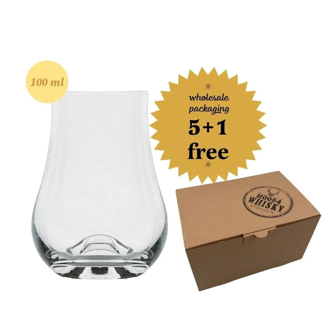 Whiskyglas 'Whisky Taster' – 100 ml – Verkostungsglas – 5+1 gratis – Großhandelsverpackung – Mood4Whisky