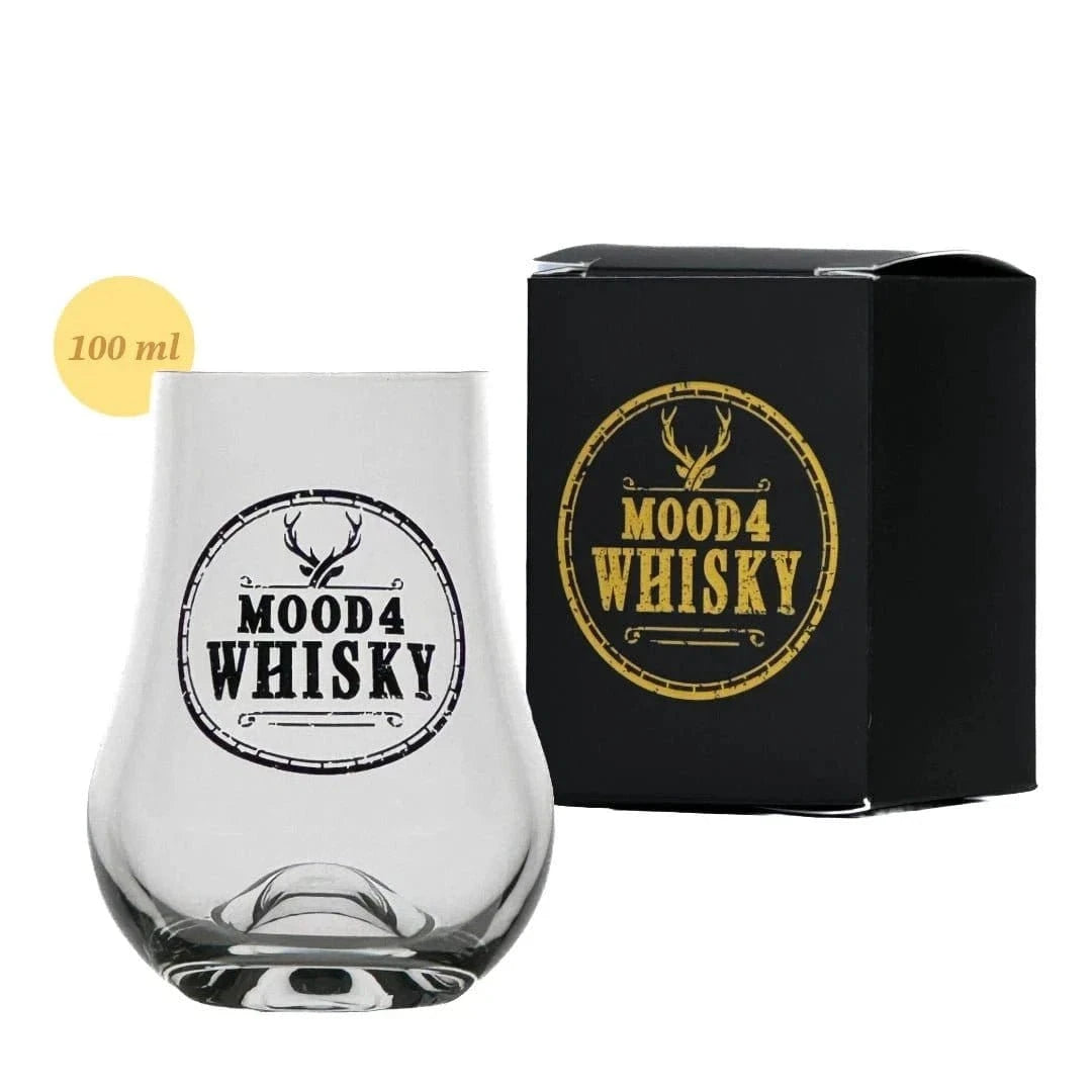 Whiskyglas 'Whisky Taster' met logo – 100 ml – proefglas – Cadeauverpakking – Mood4Whisky