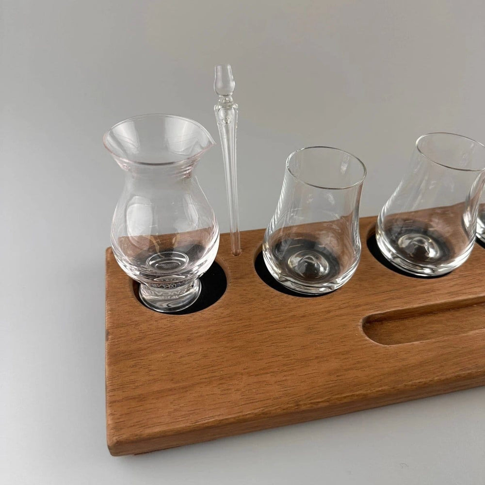Whiskyglashalter breit mit Gläsern – Handgefertigt – E.W.B. Belgien – Bild 2