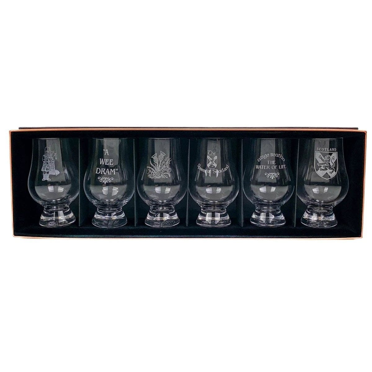 Whisky glasses engraved SCOTLAND 6 pieces – Glencairn Crystal Scotland – image 3