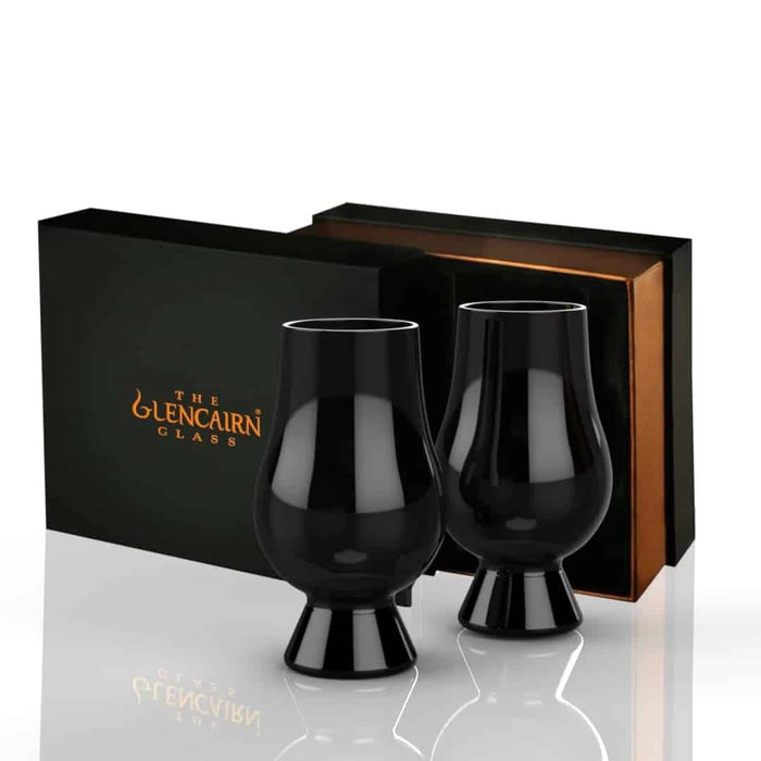 Whiskygläser schwarz, 2 Stück – Blind Tasting – Geschenkverpackung – Glencairn Crystal Scotland