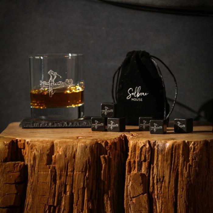 Whiskystenen Golfsport – Gegraveerd – Just Slate Company Scotland – afbeelding 2