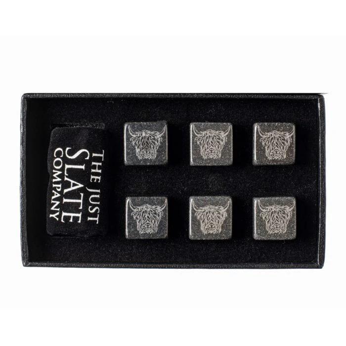Whiskystenen Schotse hooglander – Gegraveerd – Just Slate Company Scotland