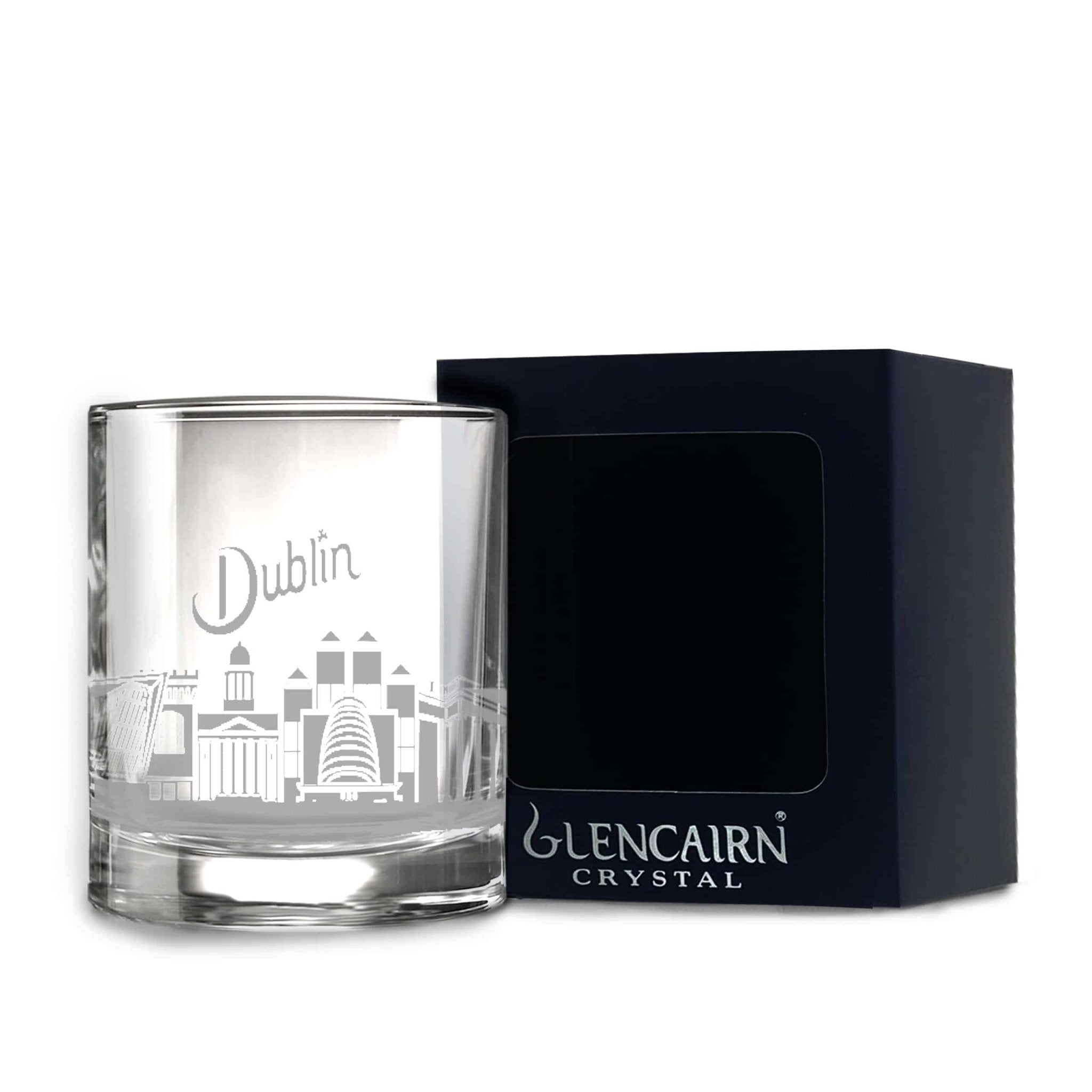 Skyline – Whisky Tumbler – Engraved Glencairn Crystal – Dublin Design - Mood4whisky