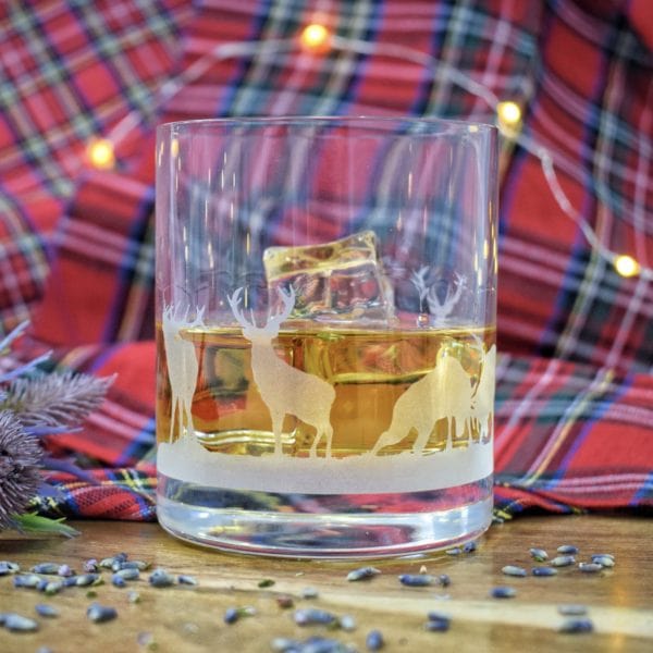Skyline – Whisky Tumbler – Engraved Stag – Glencairn Crystal - Mood4whisky