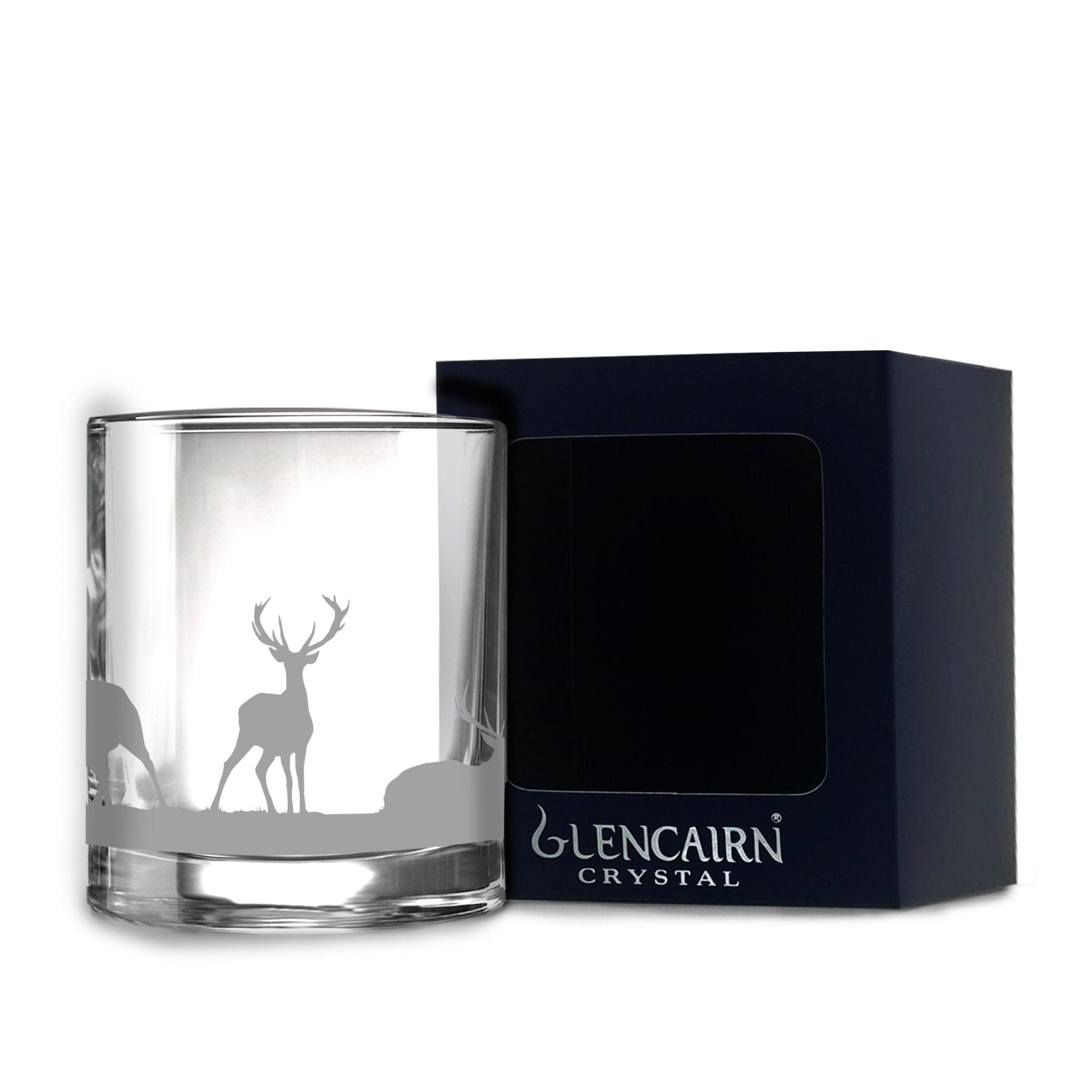 Skyline – Whisky Tumbler – Engraved Stag – Glencairn Crystal - Mood4whisky