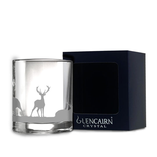 Skyline – Whisky Tumbler – Engraved Stag – Glencairn Crystal - Mood4whisky