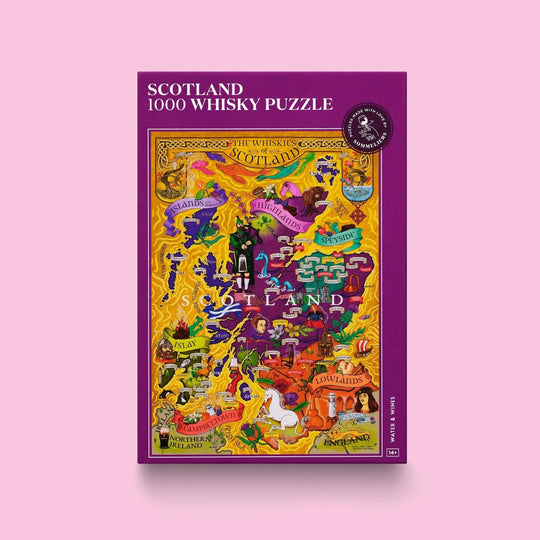 Water & Wines – Whisky Jigsaw Puzzle – Scotland Map – 1000 Pieces - Mood4whisky