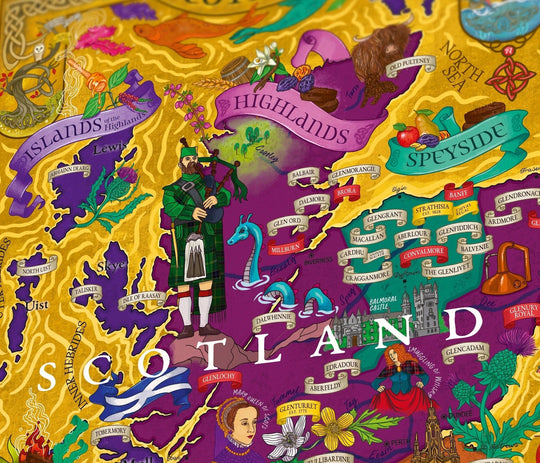 Water & Wines – Whisky Jigsaw Puzzle – Scotland Map – 1000 Pieces - Mood4whisky