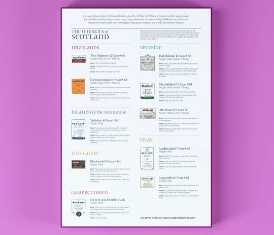 Water & Wines – Whisky Jigsaw Puzzle – Scotland Map – 1000 Pieces - Mood4whisky