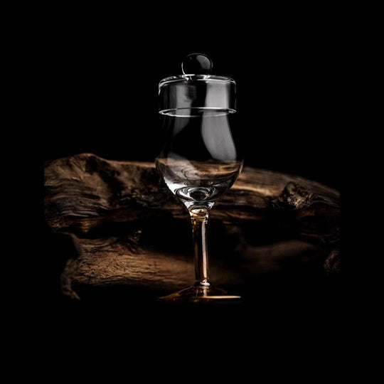 Whisky Glass G100 – 100 ml – with Lid – Hand - Blown – Amber Glass - Mood4whisky