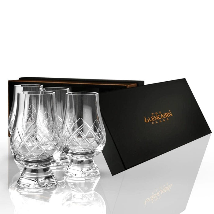 Whiskyglazen Cut 4 stuks – Geschenkverpakking – Loodkristal – Glencairn Crystal Scotland